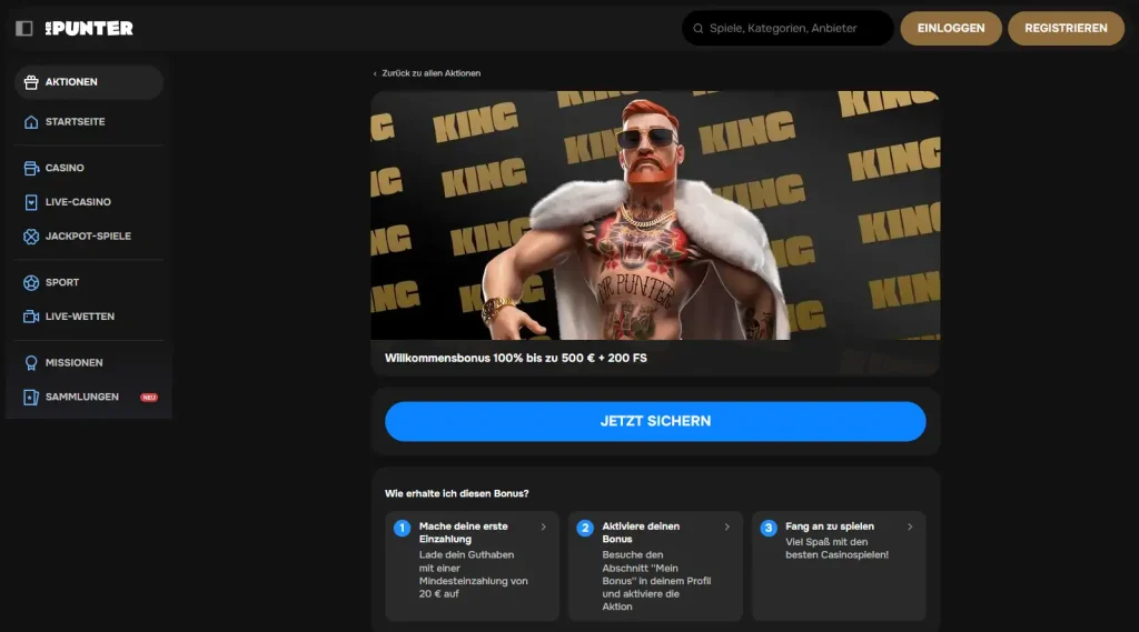 Offizielle MrPunter Welcome-Bonus-Seite