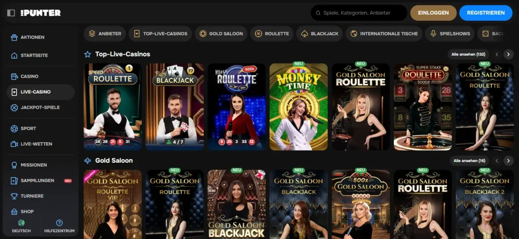 Offizielle MrPunter Live-Games-Kategorie